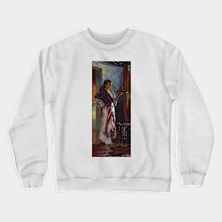 Taking Tea in the Harem by Rudolf Ernst Crewneck Sweatshirt